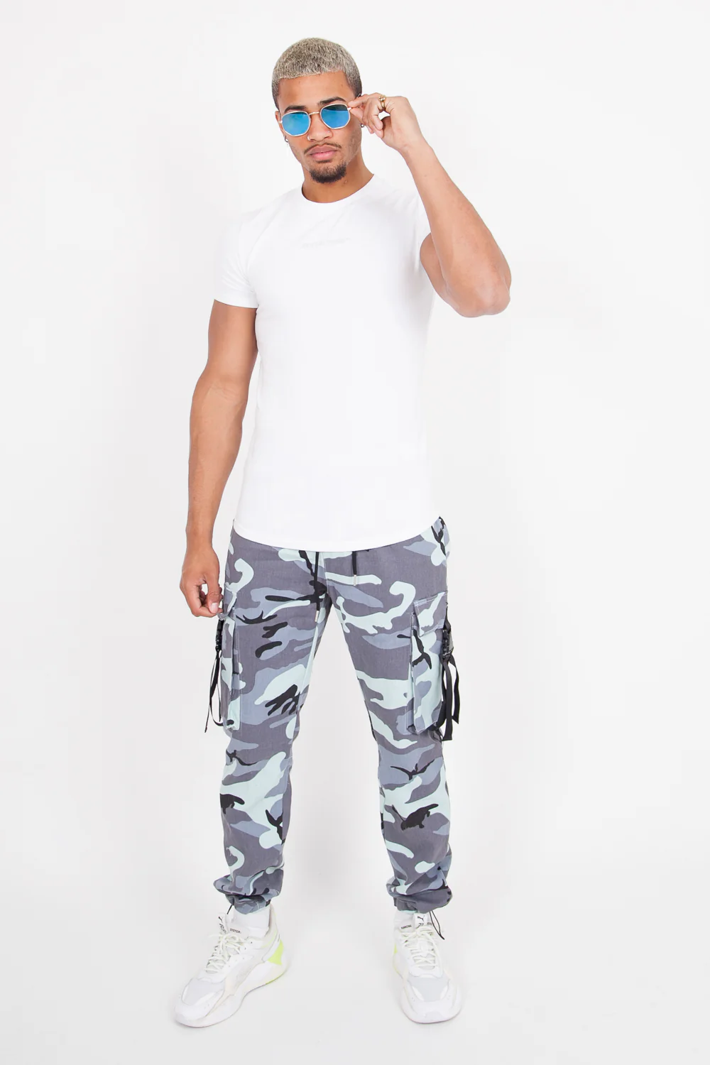 Pantalon camouflage sangles bleu - Image 6