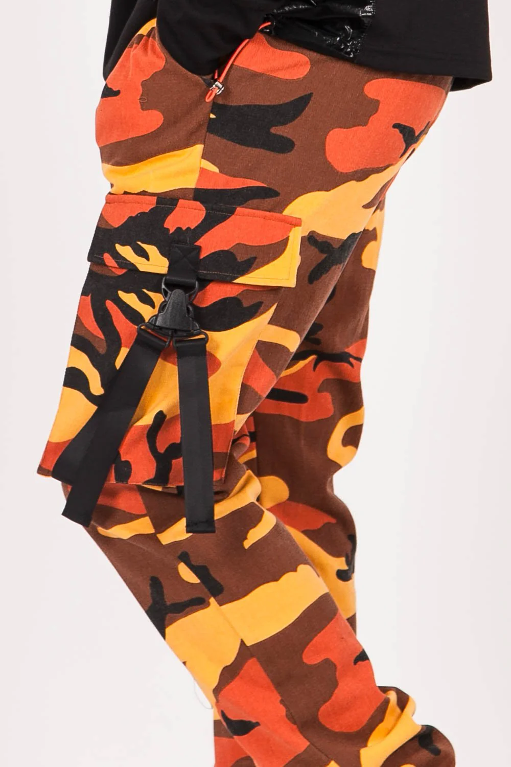 Pantalon camouflage sangles Orange - Image 3