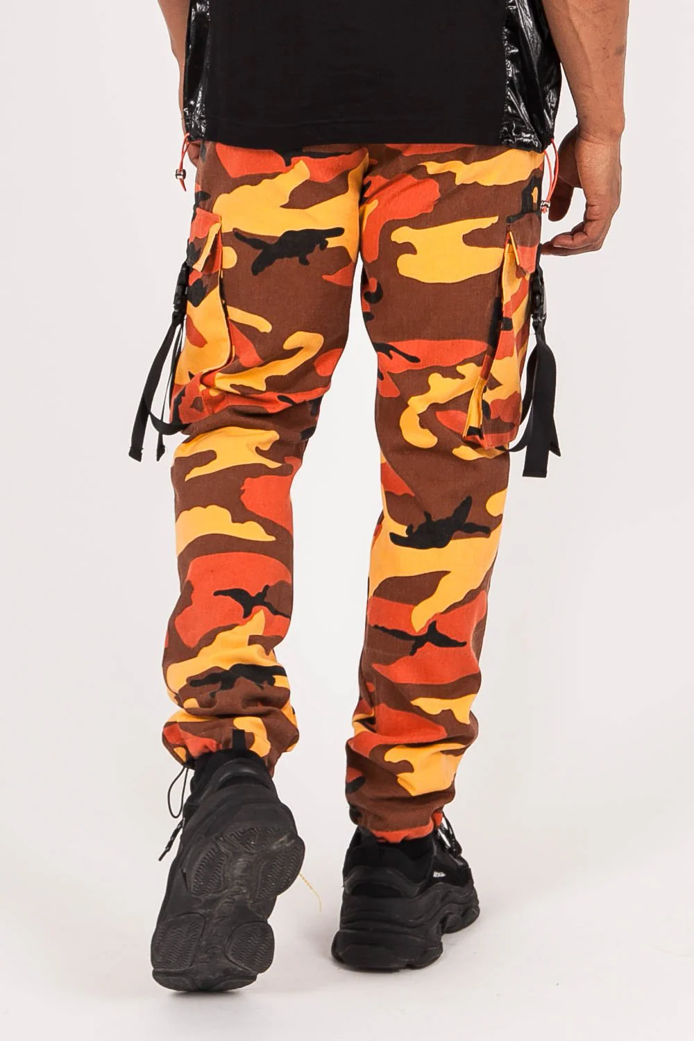 Pantalon camouflage sangles Orange - Image 5