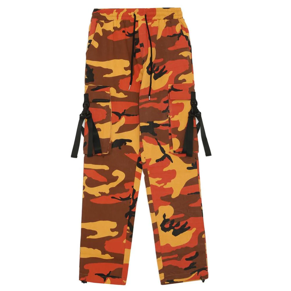 Pantalon camouflage sangles Orange - Image 6
