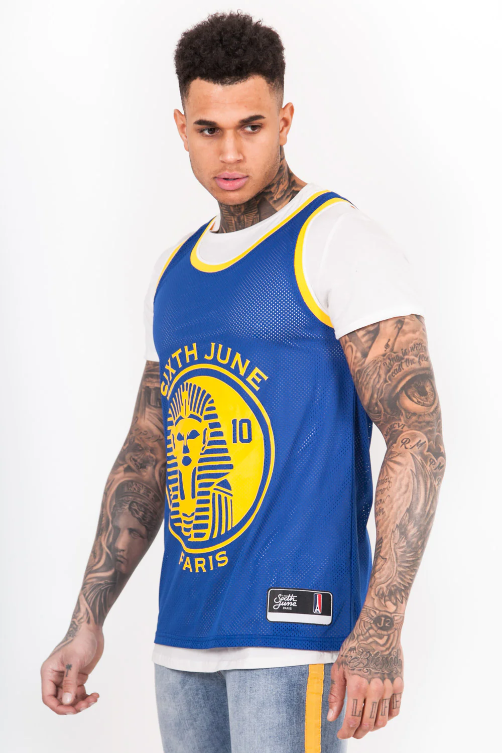 Maillot basket Pharaoh 10 bleu - Image 2