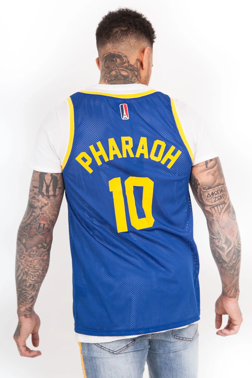 Maillot basket Pharaoh 10 bleu - Image 4
