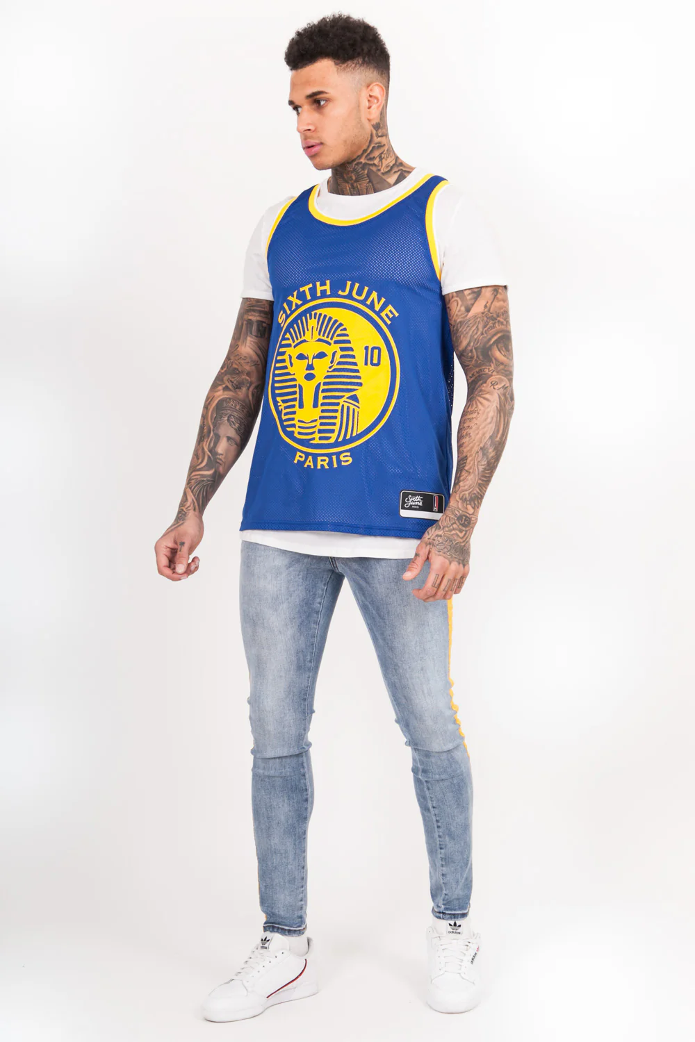 Maillot basket Pharaoh 10 bleu - Image 5