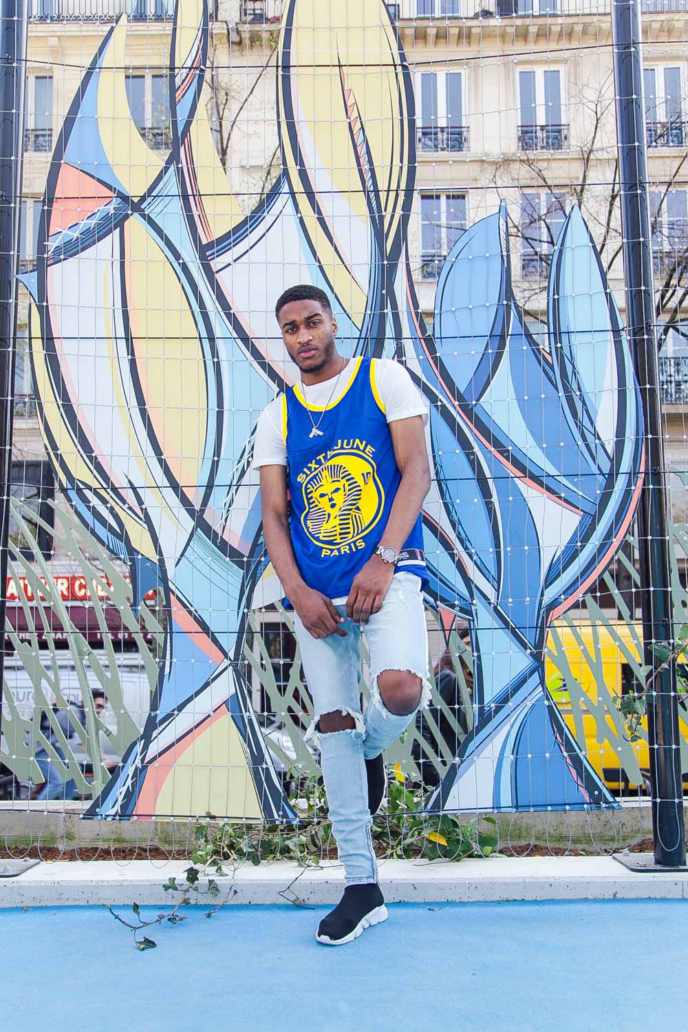 Maillot basket Pharaoh 10 bleu - Image 8