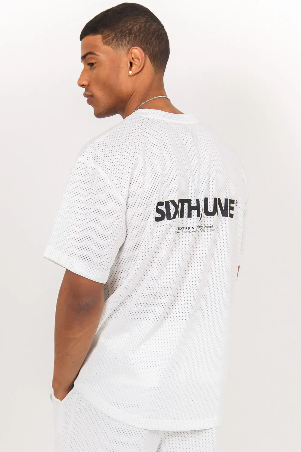 Maillot mesh logo blanc - Image 4