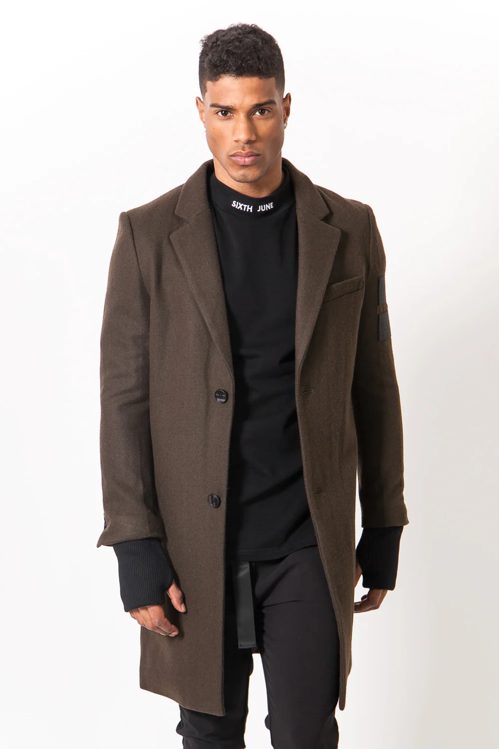 Manteau laine kaki 1103C - Image 2