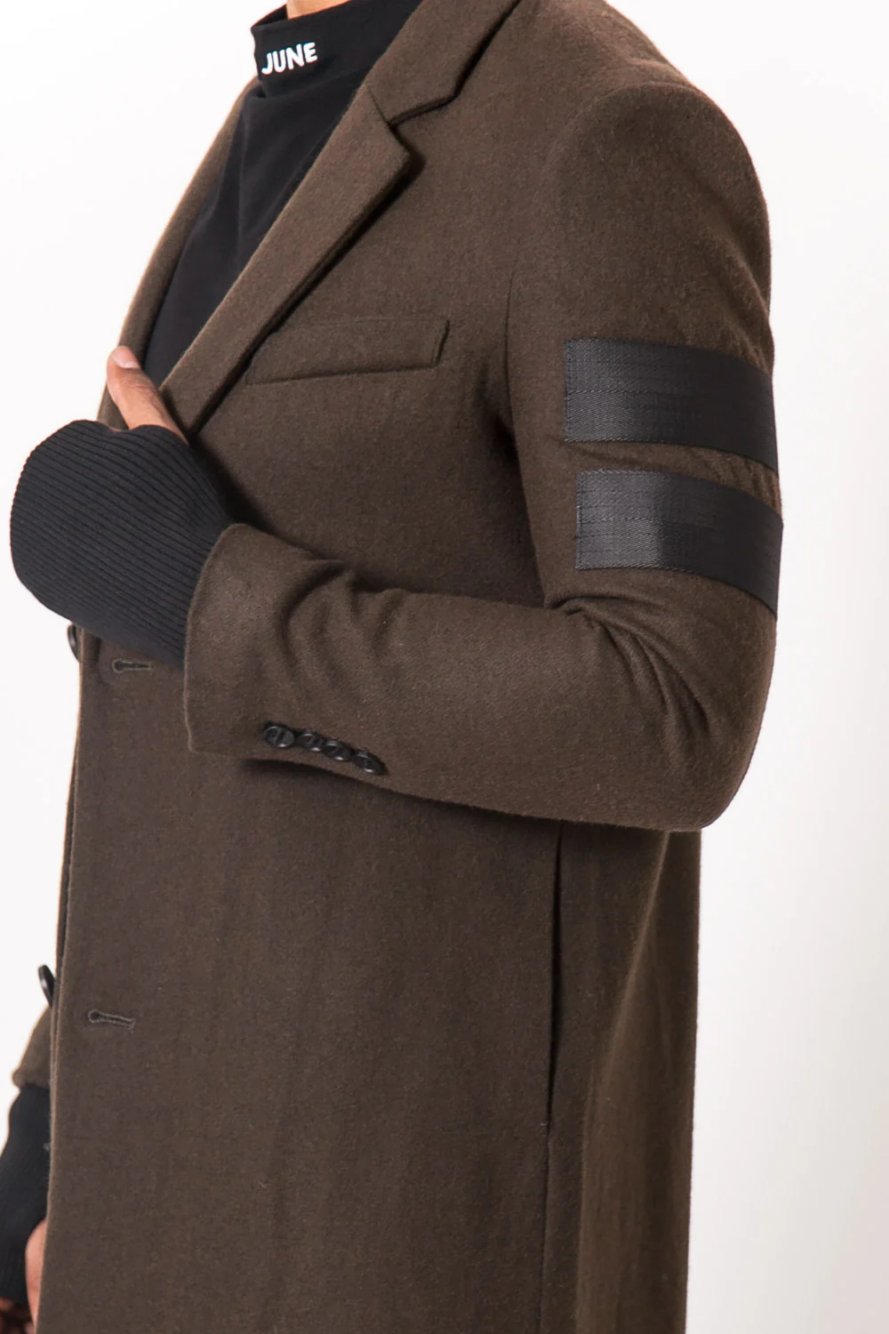 Manteau laine kaki 1103C - Image 3
