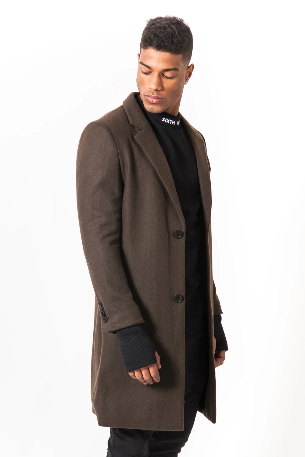 Manteau laine kaki 1103C - Image 4