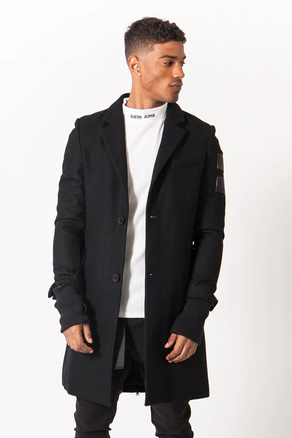 Manteau laine noir - Image 2