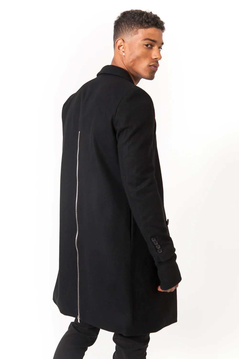Manteau laine noir - Image 4