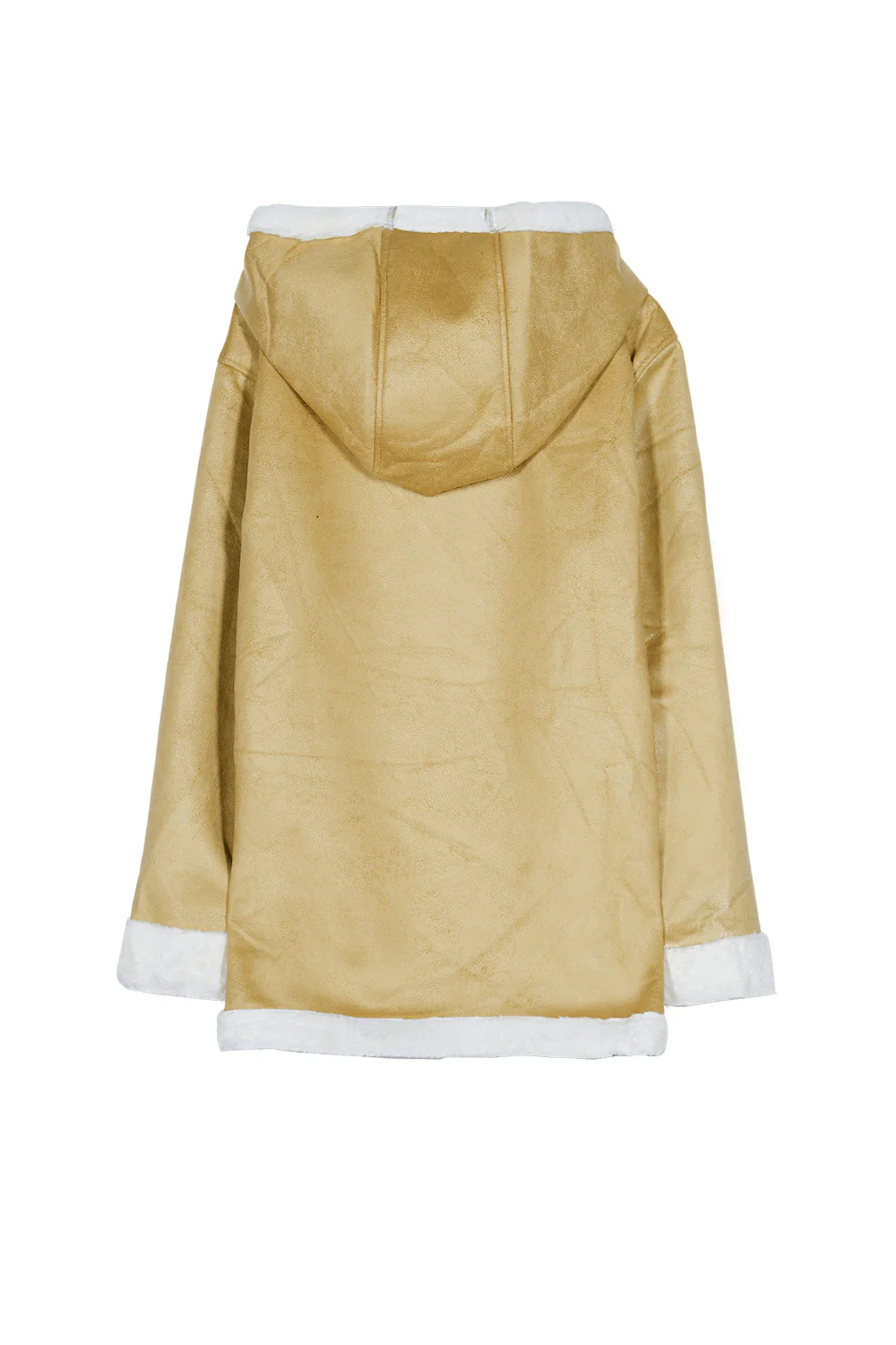 Manteau large peau doublé beige - Image 8