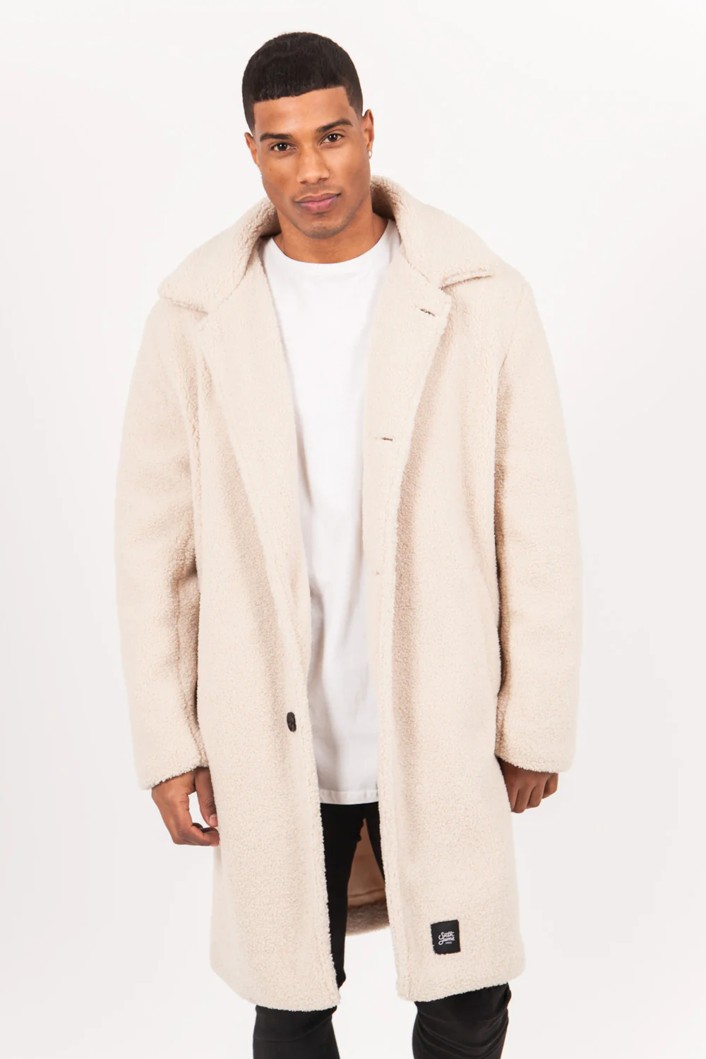 Manteau large sherpa beige - Image 2