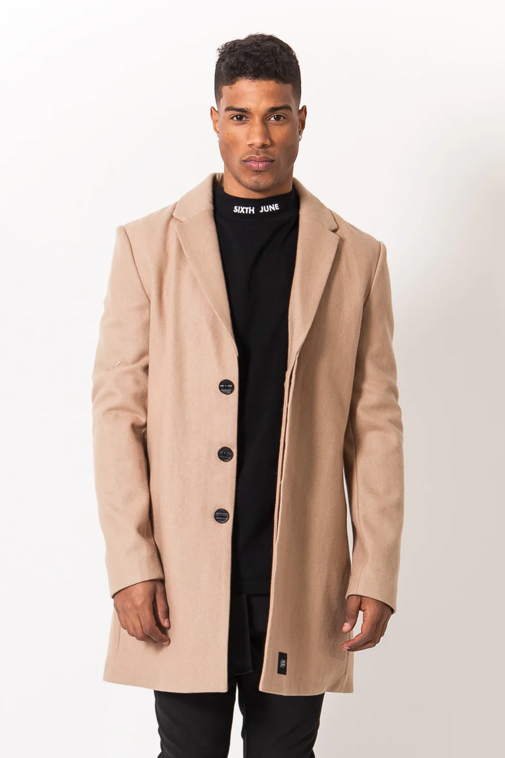 Manteau long laine beige - Image 2