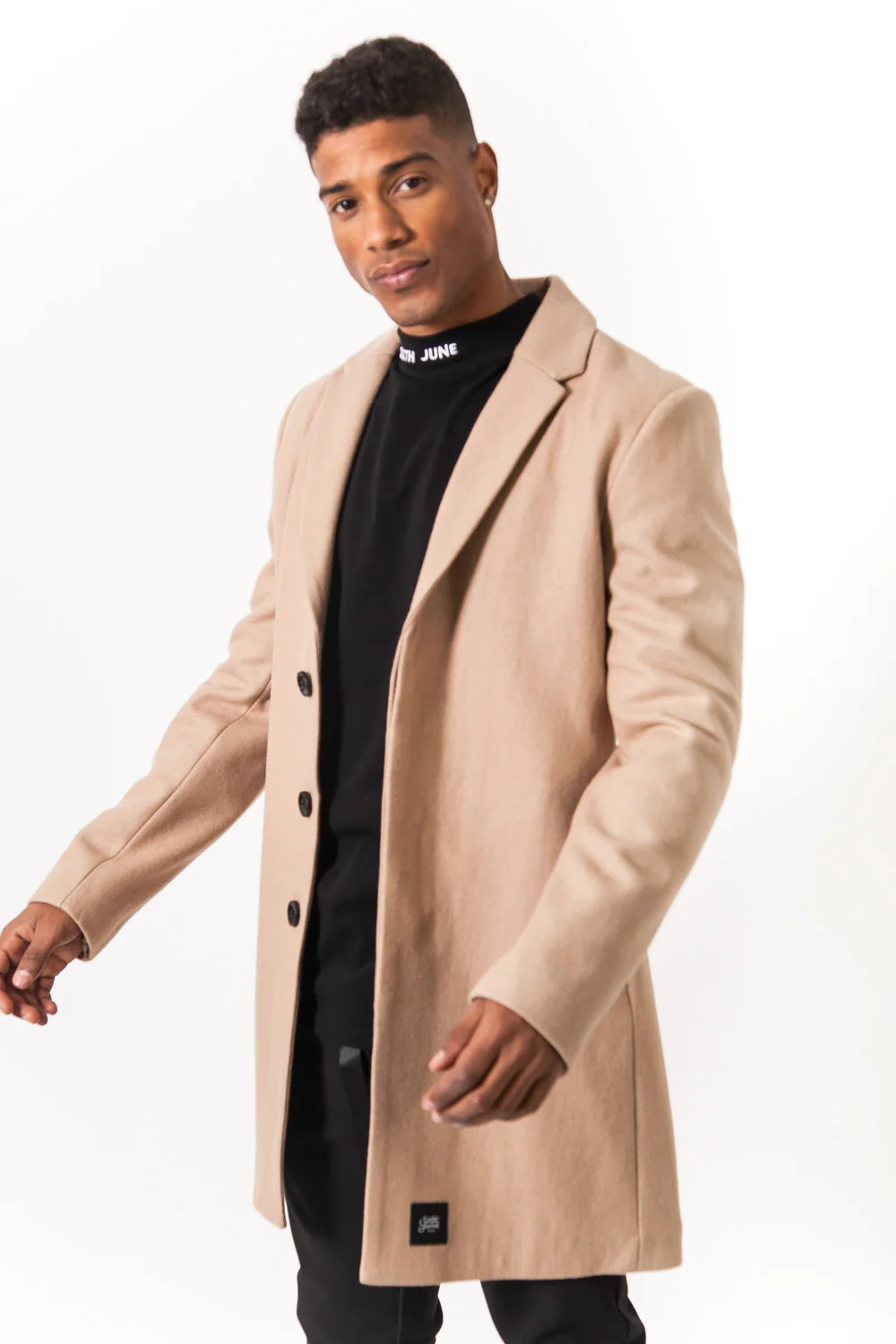 Manteau long laine beige - Image 4