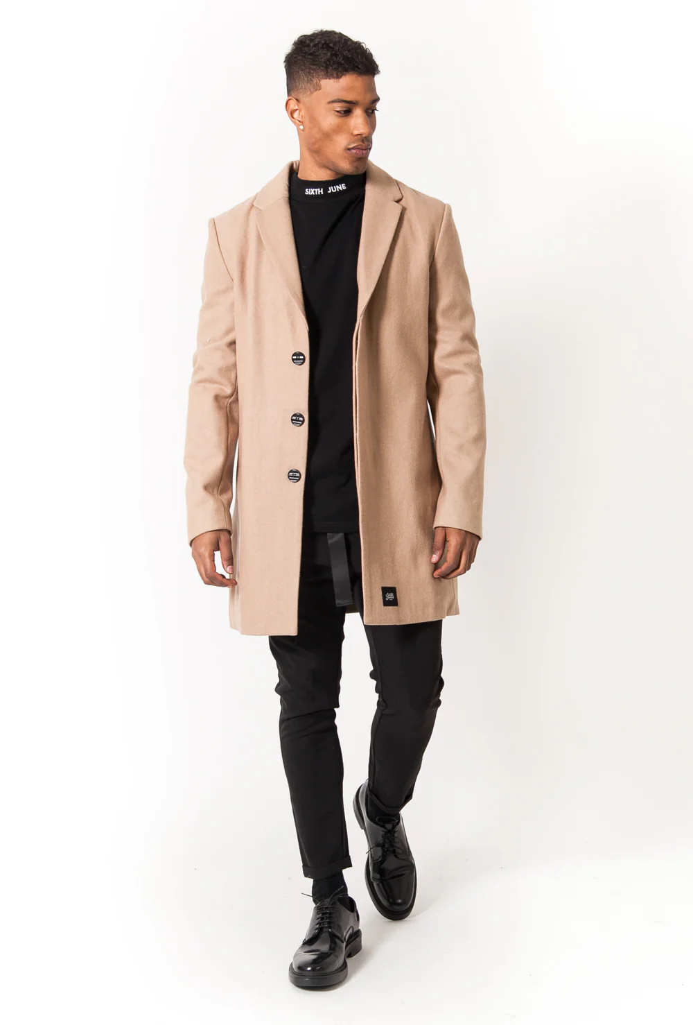 Manteau long laine beige - Image 6