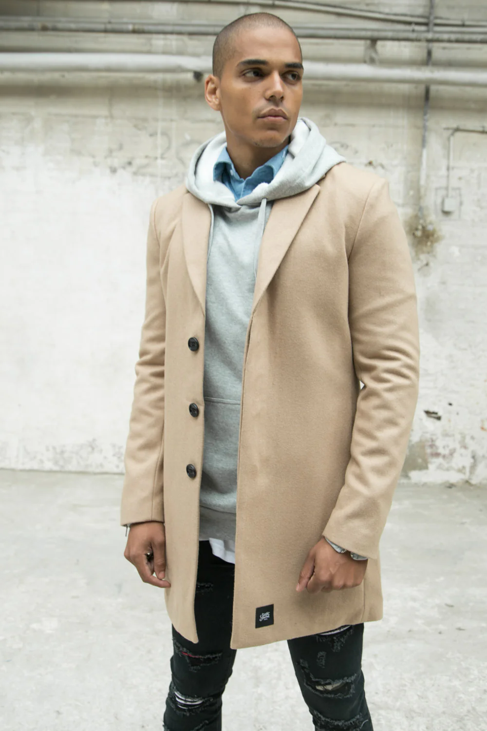 Manteau long laine beige - Image 8