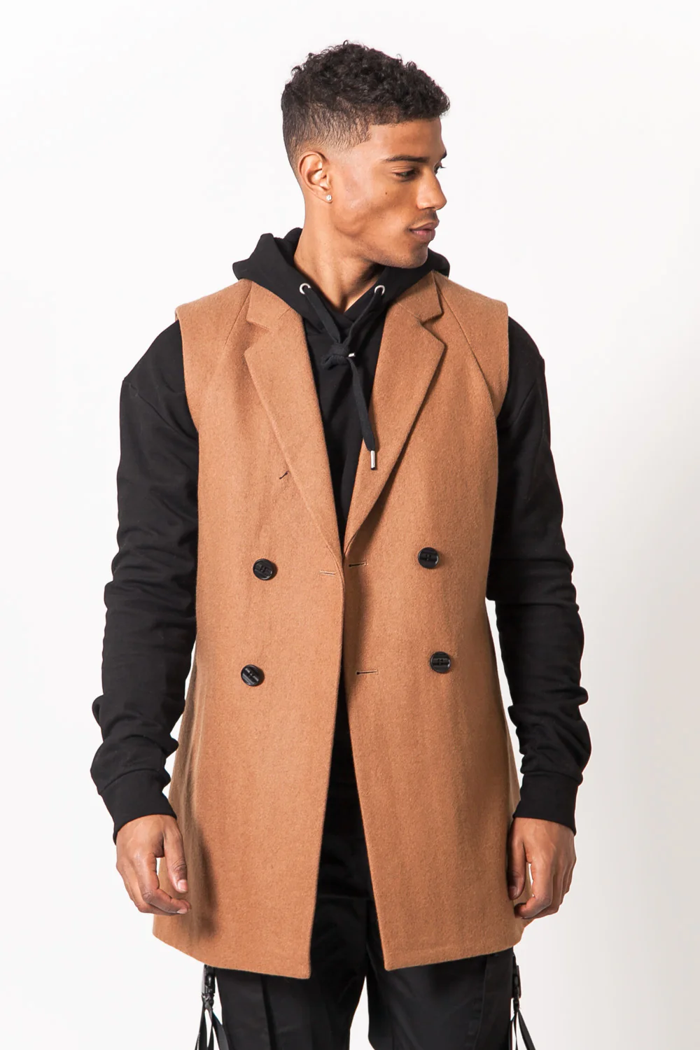 Manteau sans manches marron - Image 2