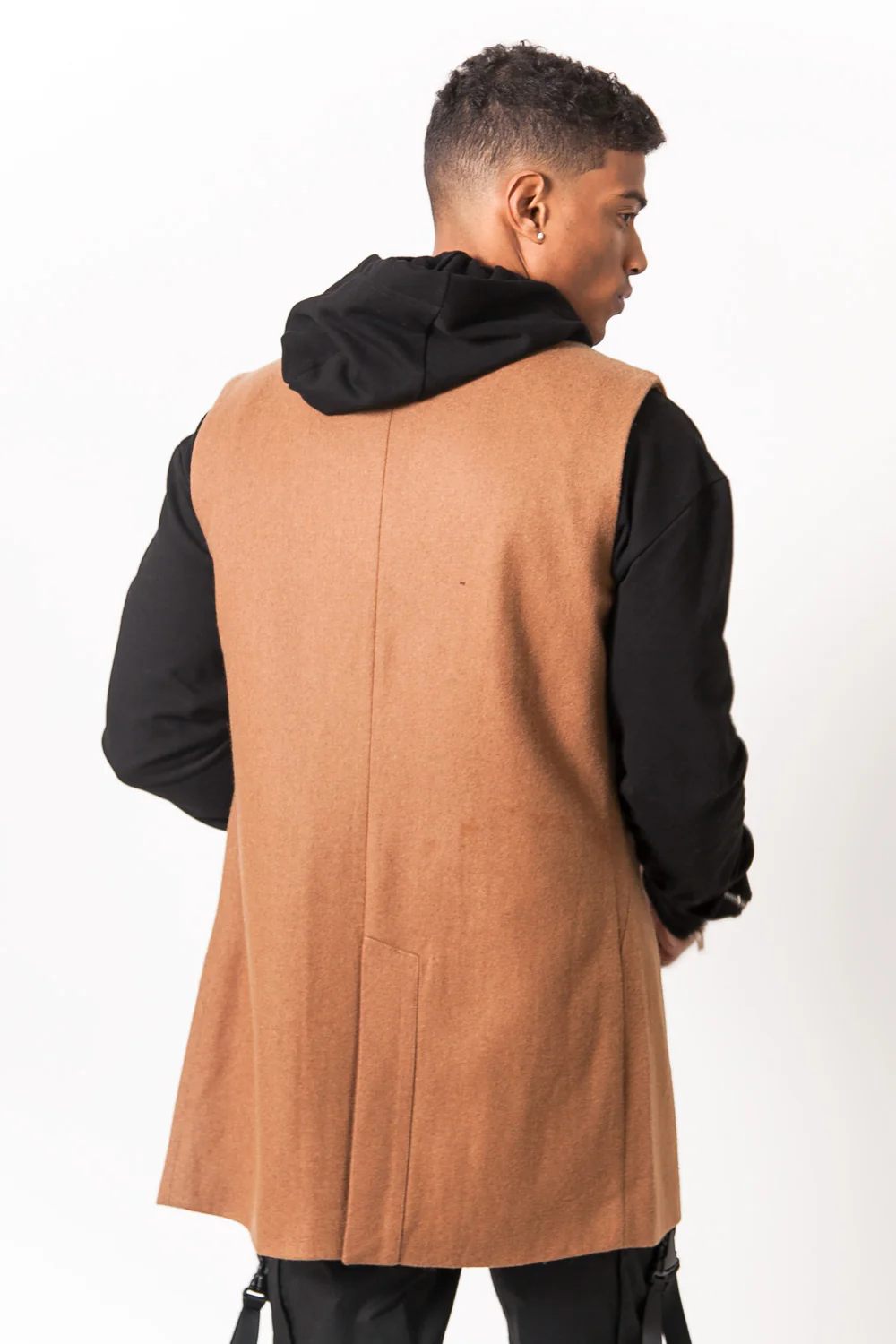 Manteau sans manches marron - Image 5