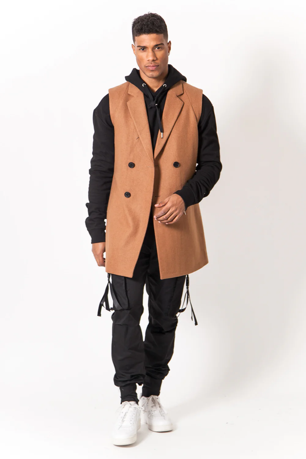 Manteau sans manches marron - Image 6
