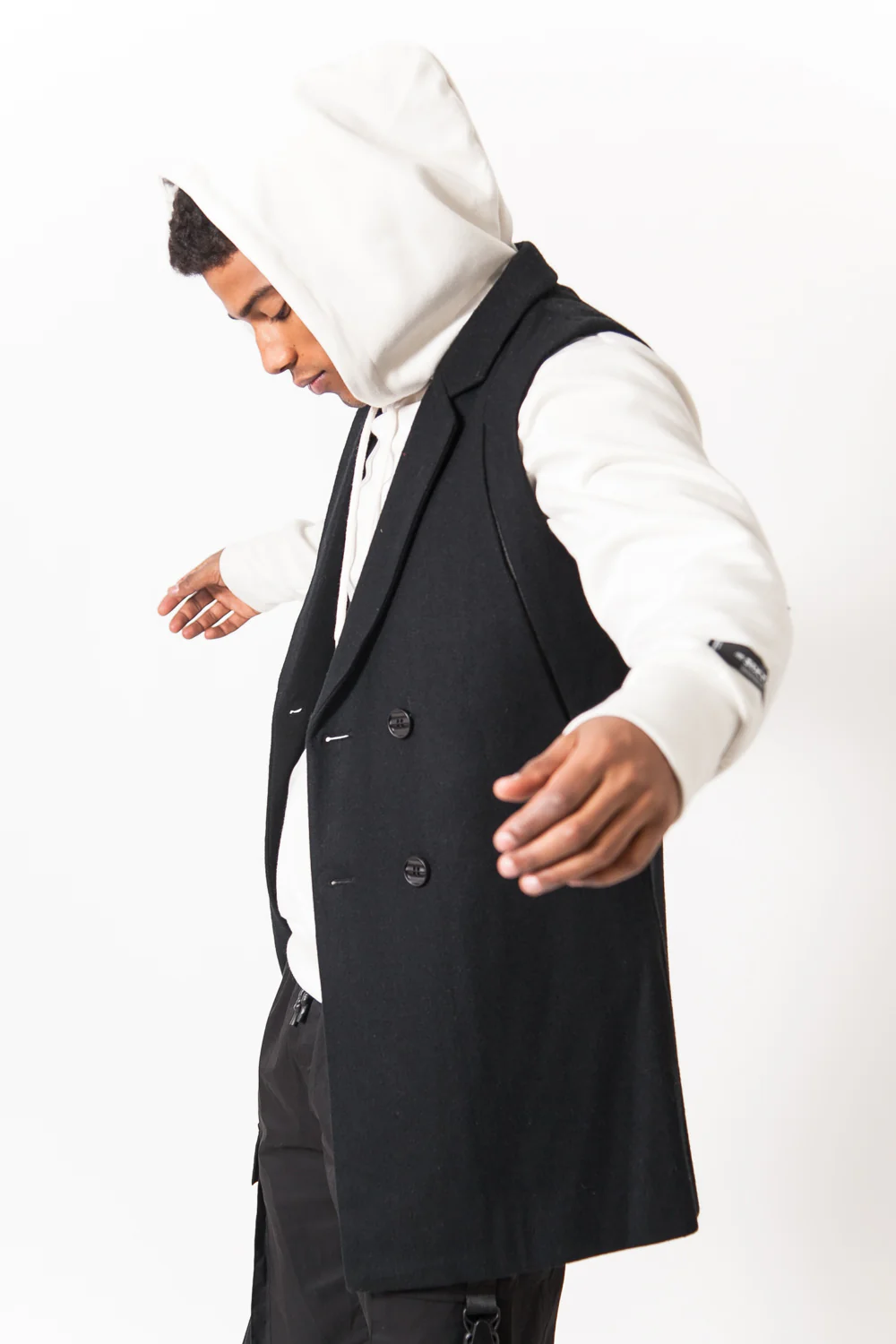 Manteau sans manches noir - Image 4
