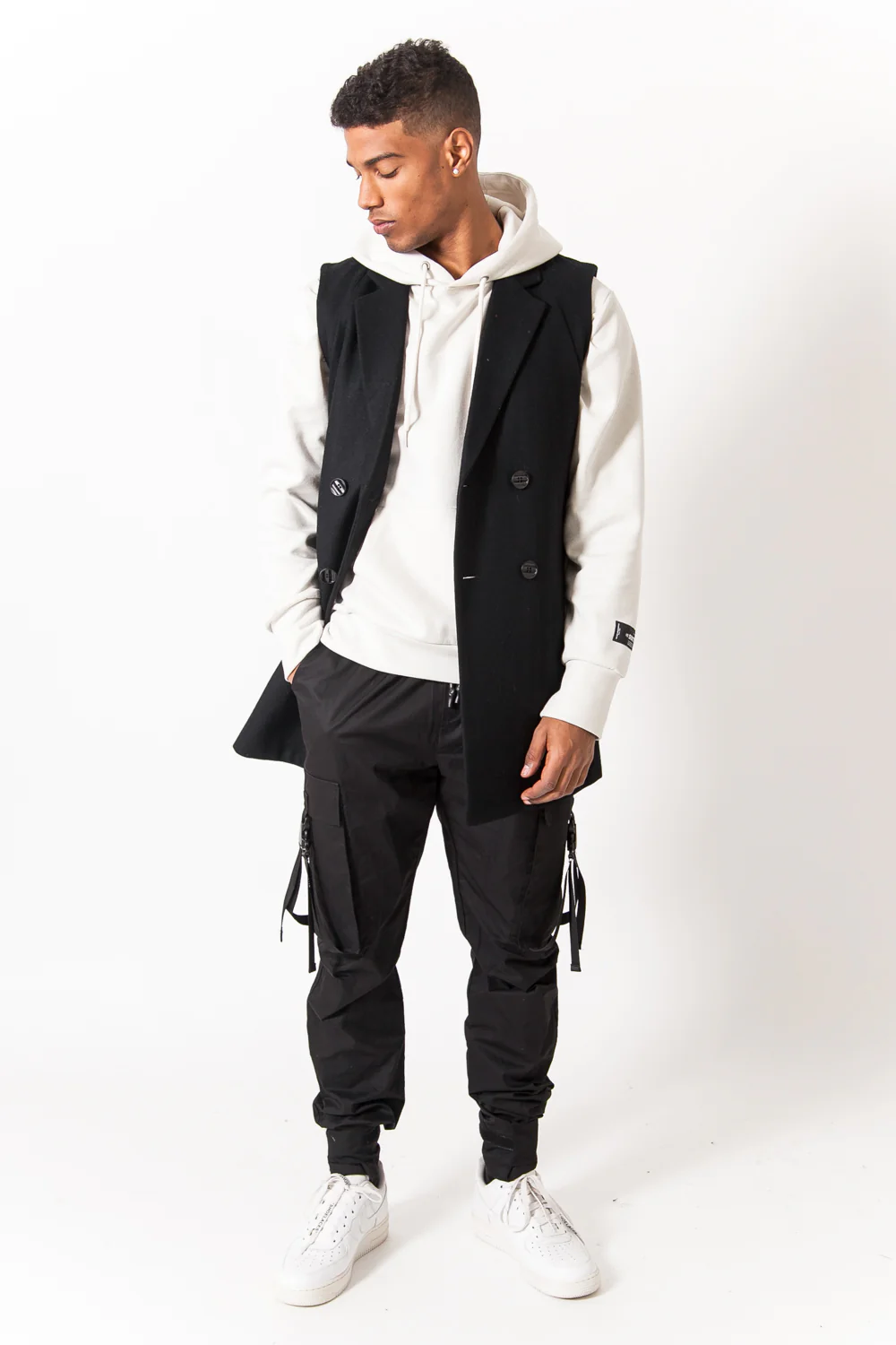 Manteau sans manches noir - Image 6