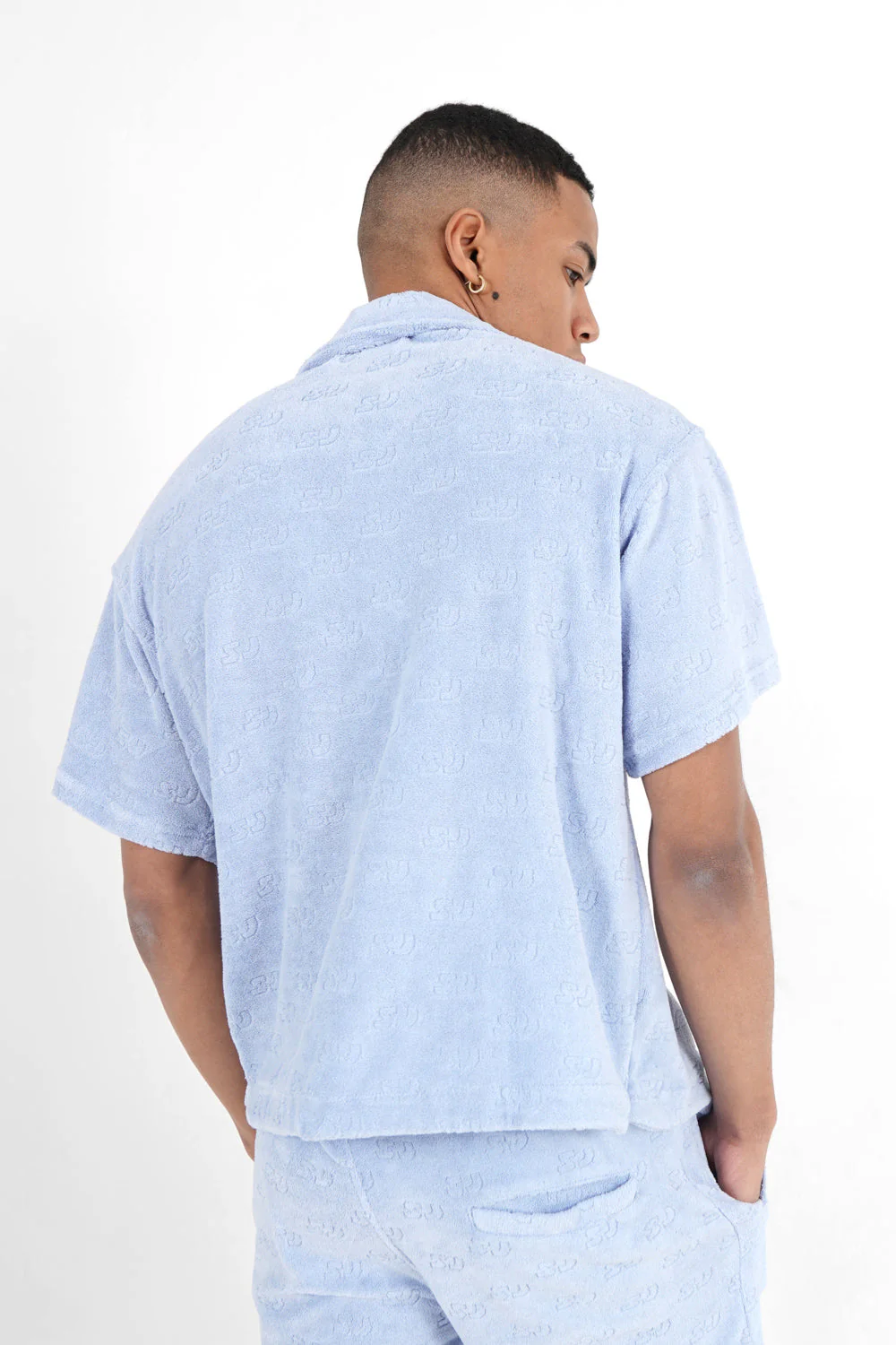 Chemise towel monogramme Bleu - Image 5