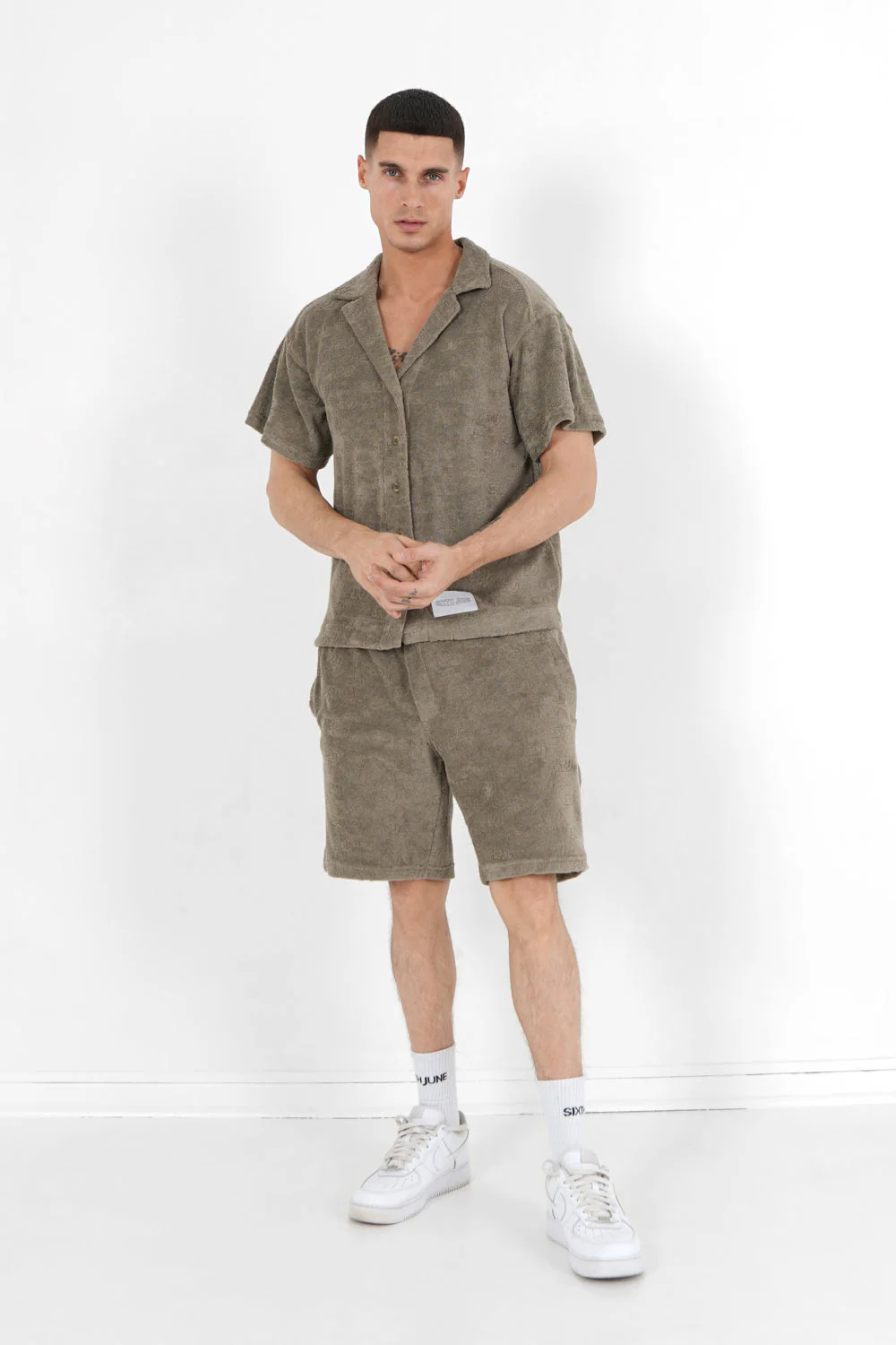 Chemise towel monogramme Vert kaki - Image 2