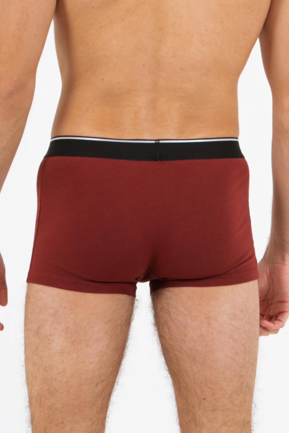 Boxer uni bande Rouge bordeaux - Image 3