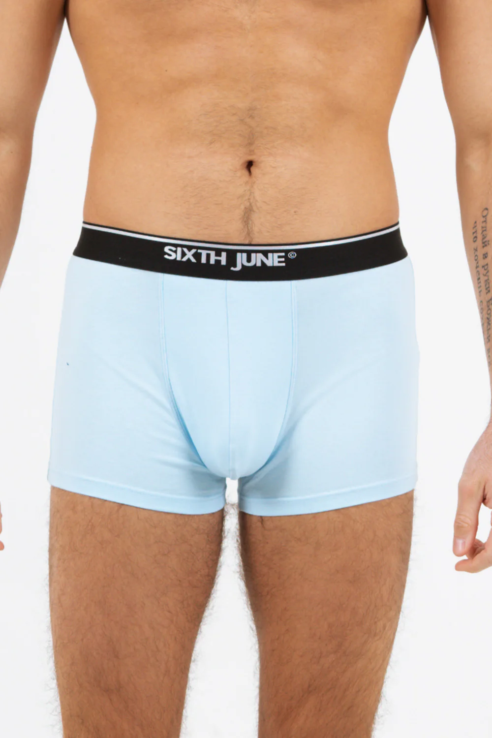 Boxer uni bande Bleu clair - Image 2