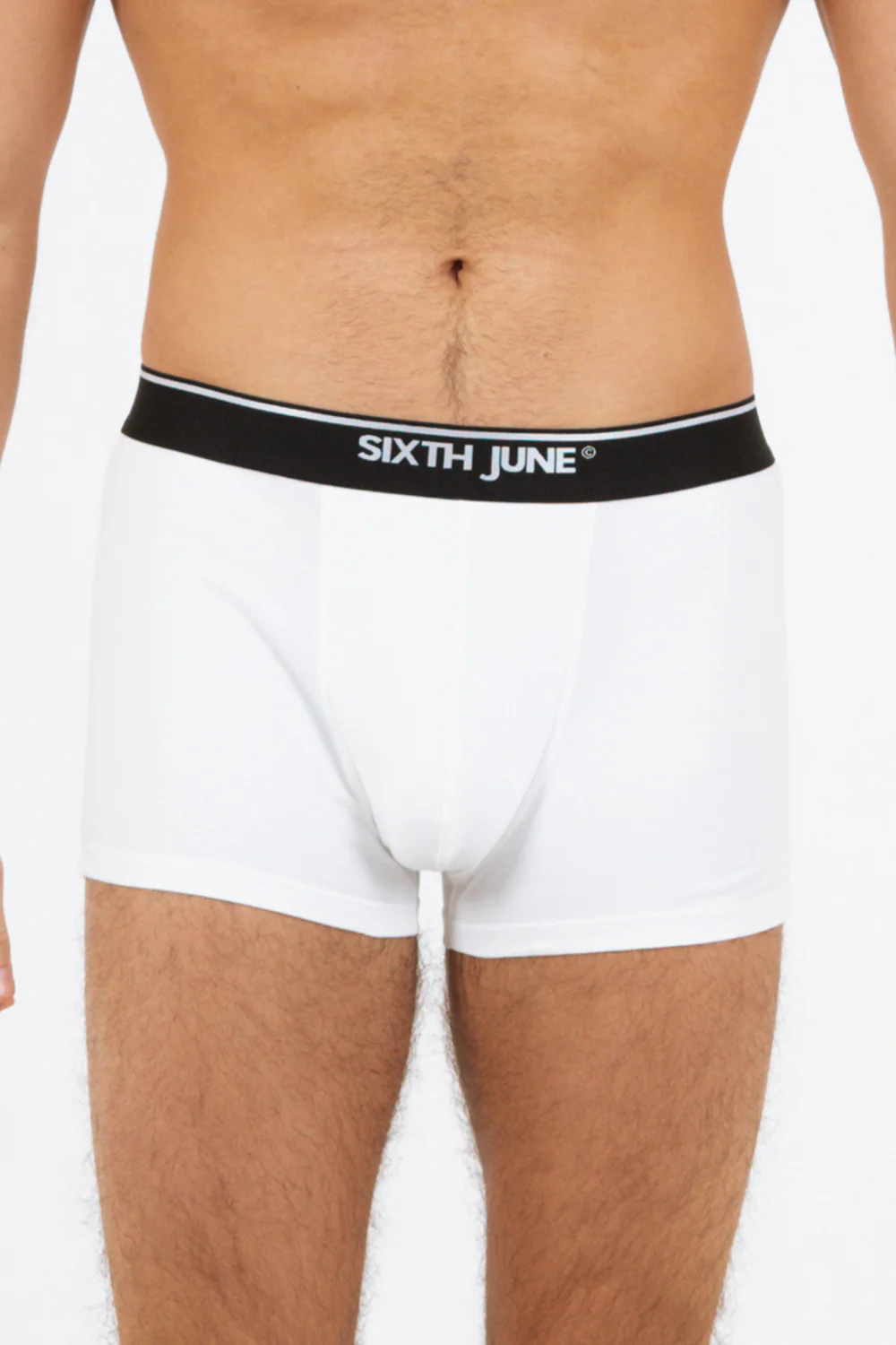 Boxer uni bande Blanc cassé - Image 2