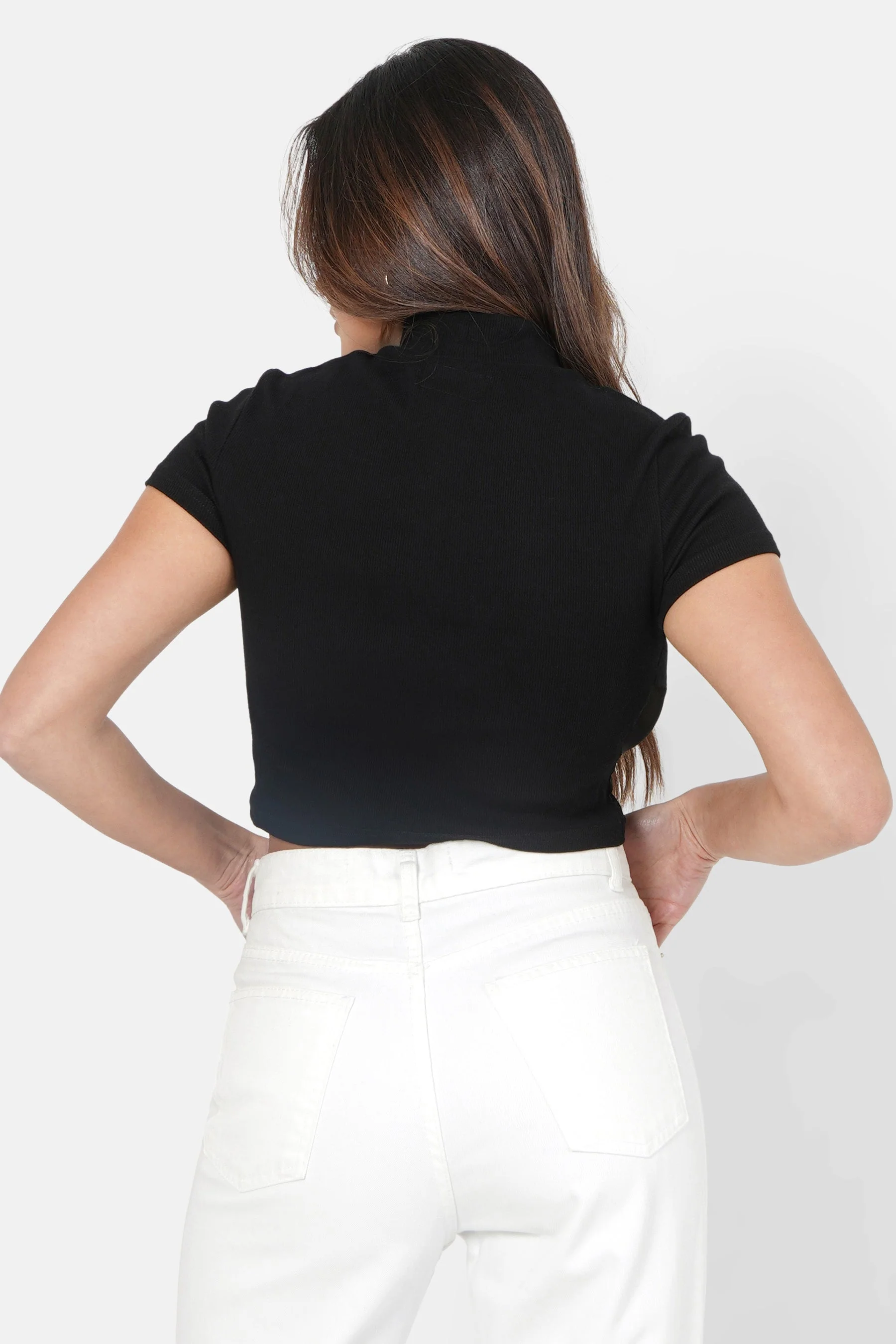 Top court corset transparent Noir - Image 5