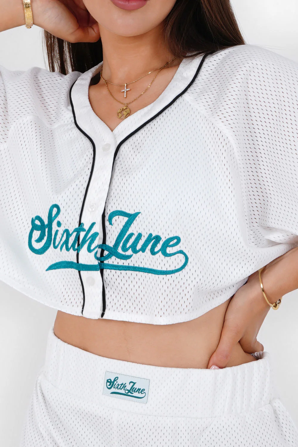 Top court mesh signature Blanc - Image 3