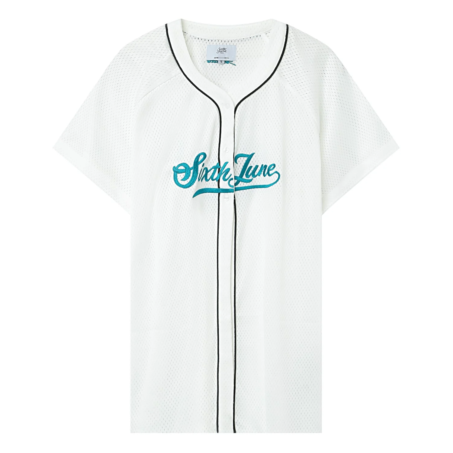 Chemise mesh oversize signature Blanc - Image 6