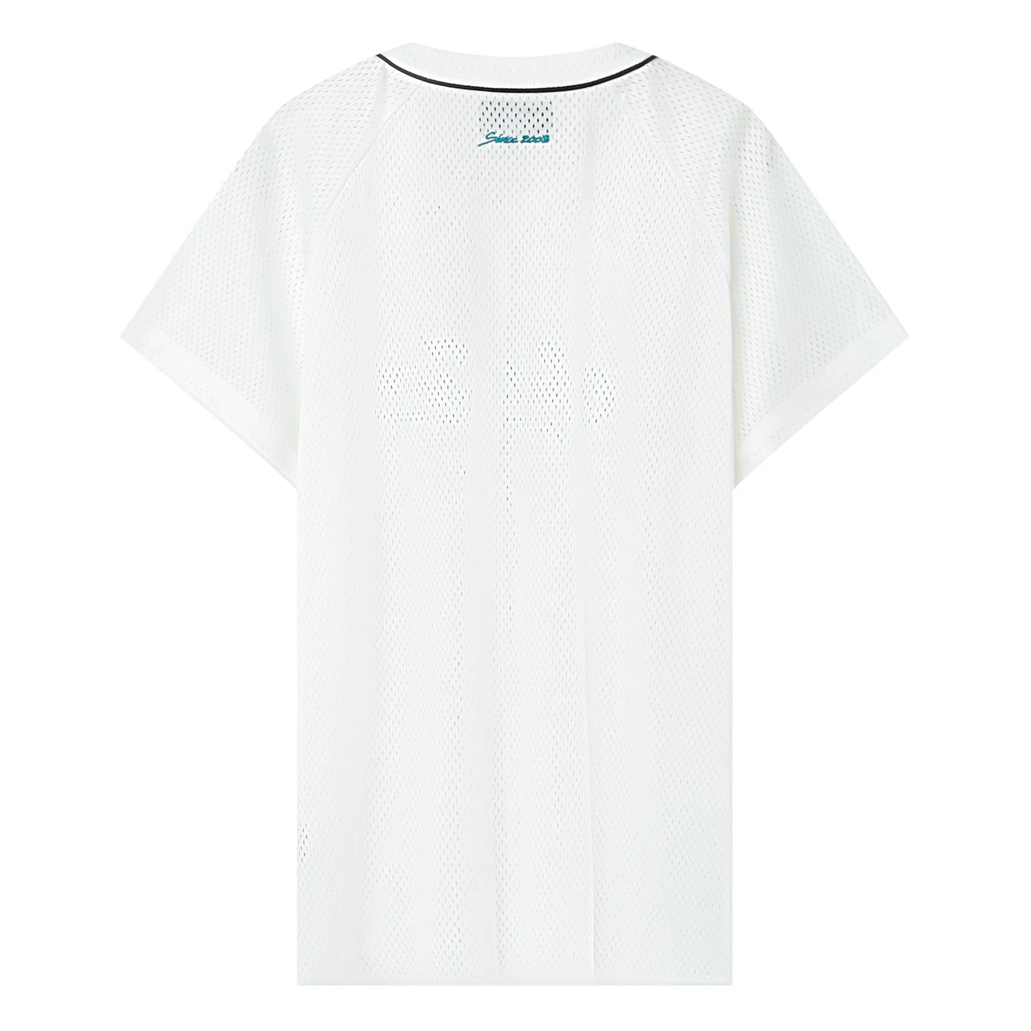 Chemise mesh oversize signature Blanc - Image 7