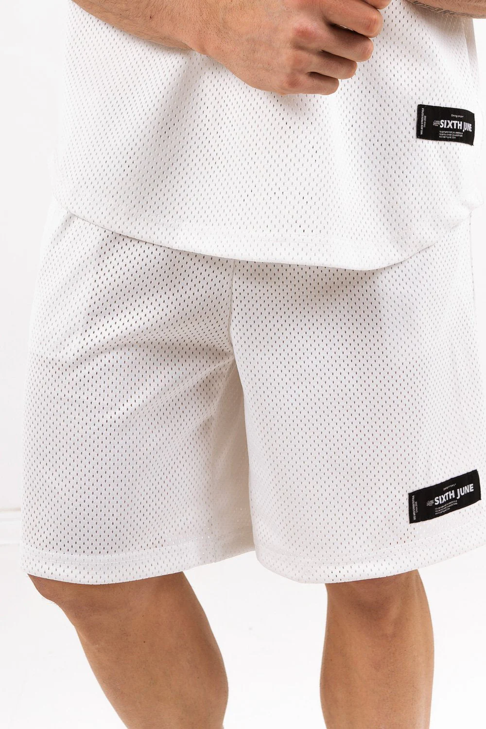 Short mesh logo Blanc - Image 3