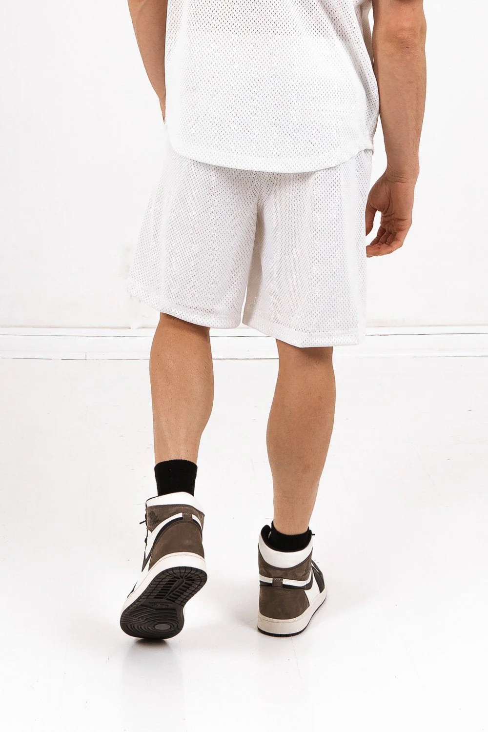 Short mesh logo Blanc - Image 4