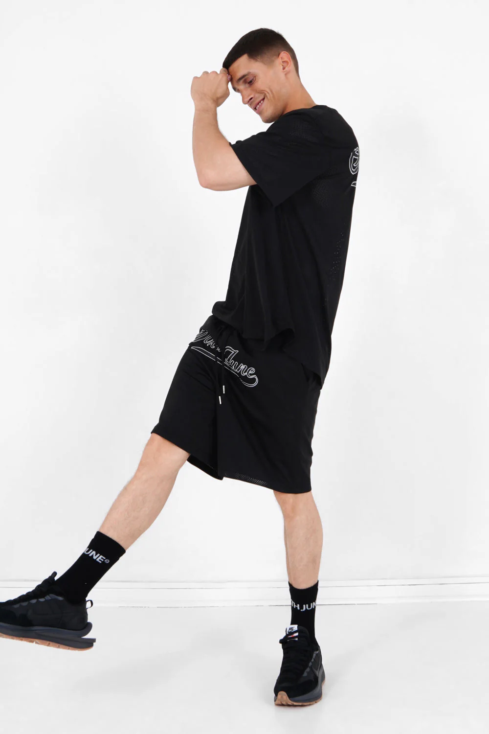 Short mesh signature Noir - Image 2