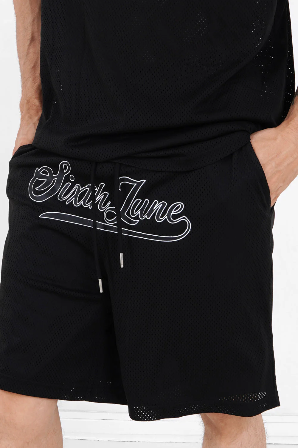 Short mesh signature Noir - Image 3