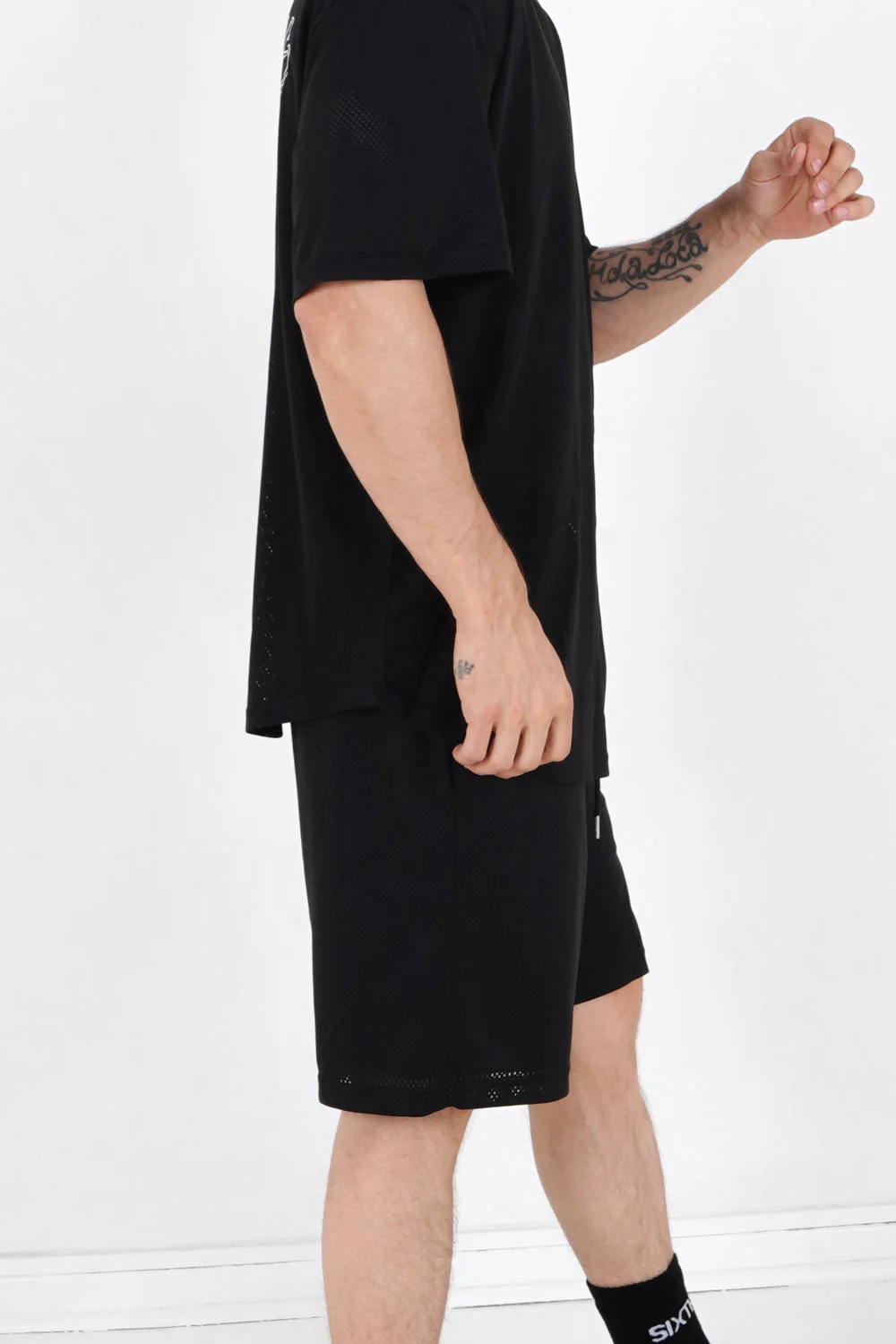 Short mesh signature Noir - Image 4