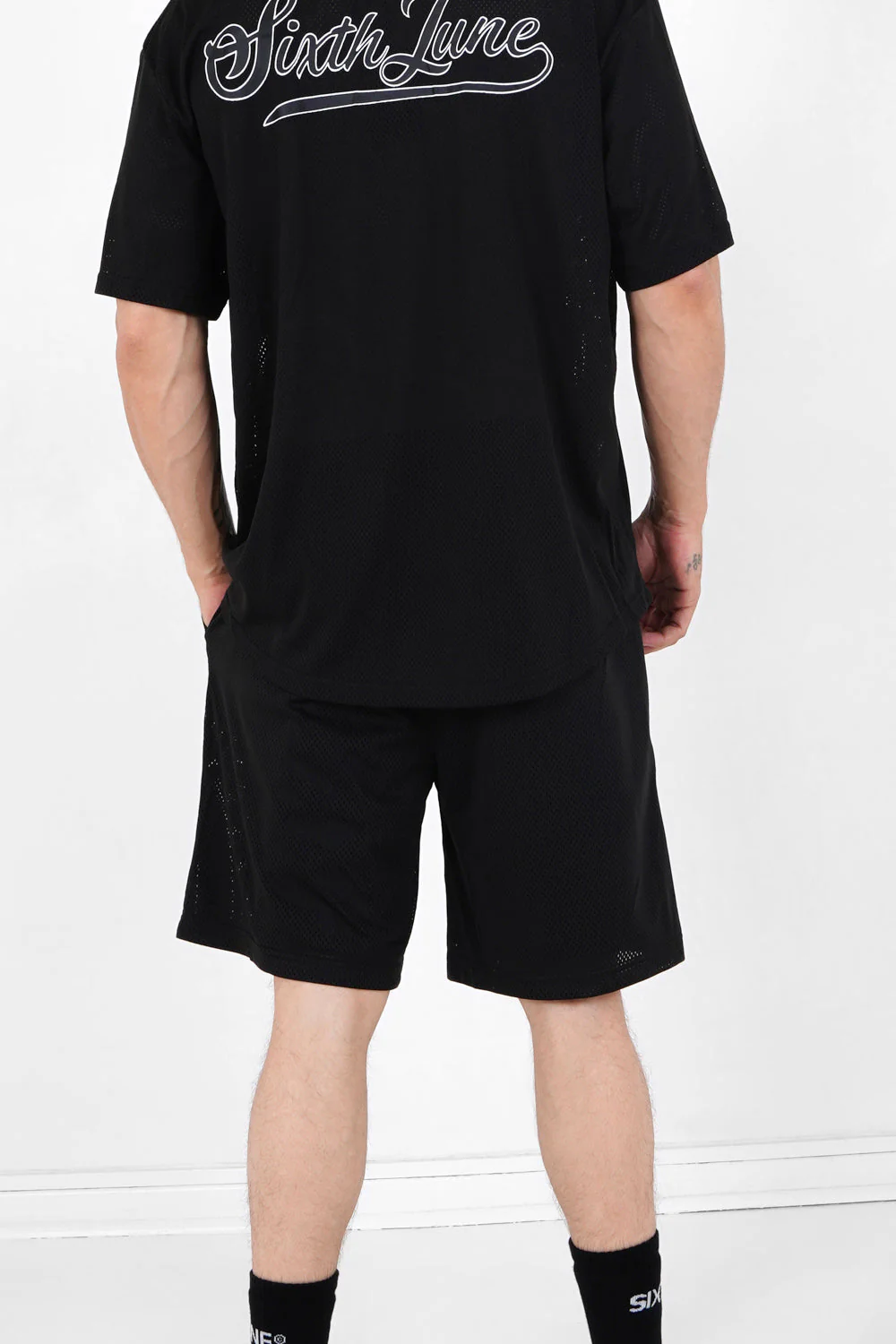 Short mesh signature Noir - Image 5