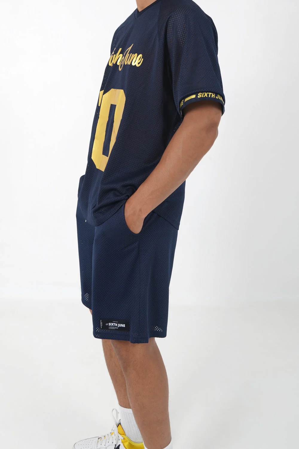 Short mesh logo Bleu foncé - Image 4