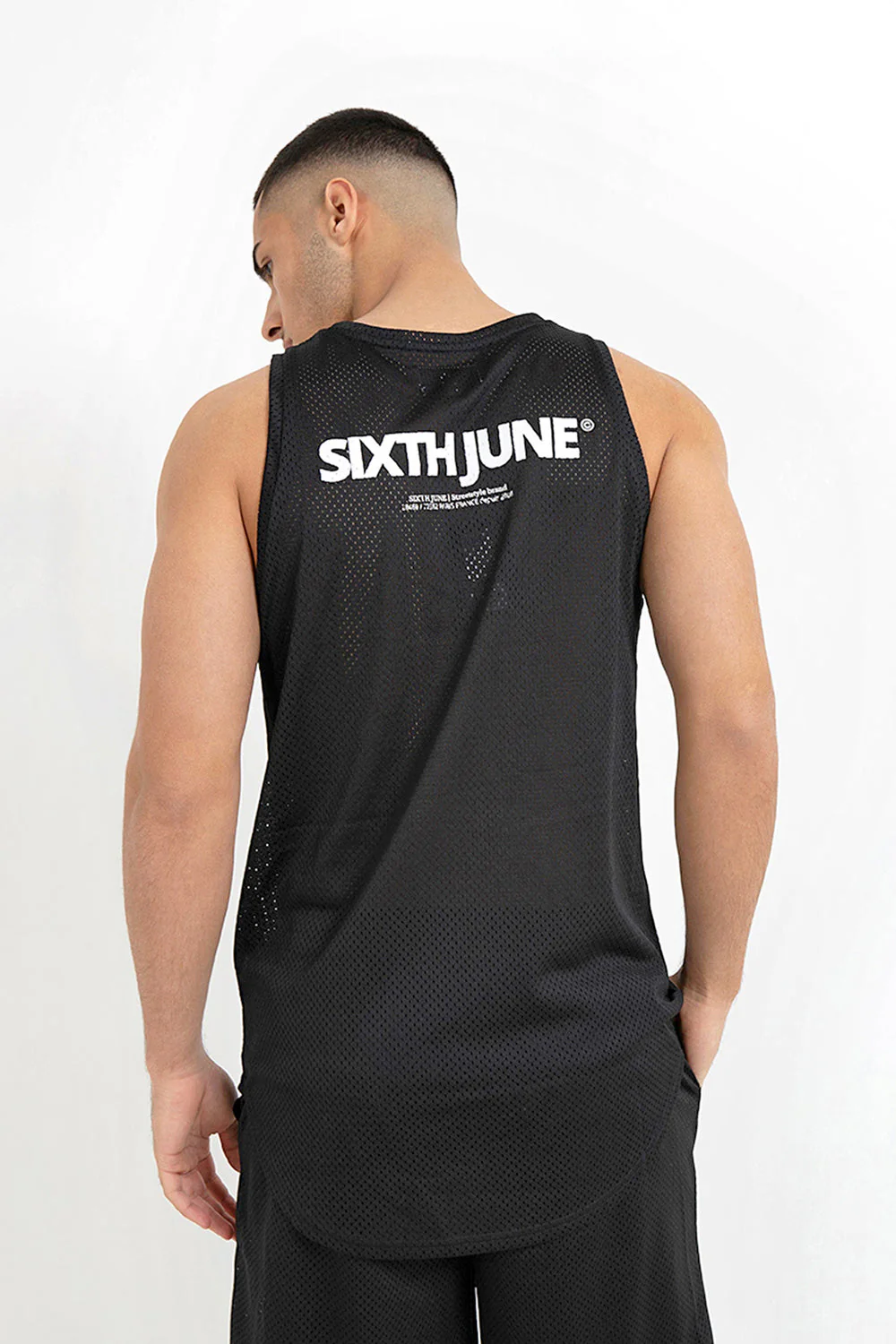 Débardeur maillot mesh Noir - Image 4