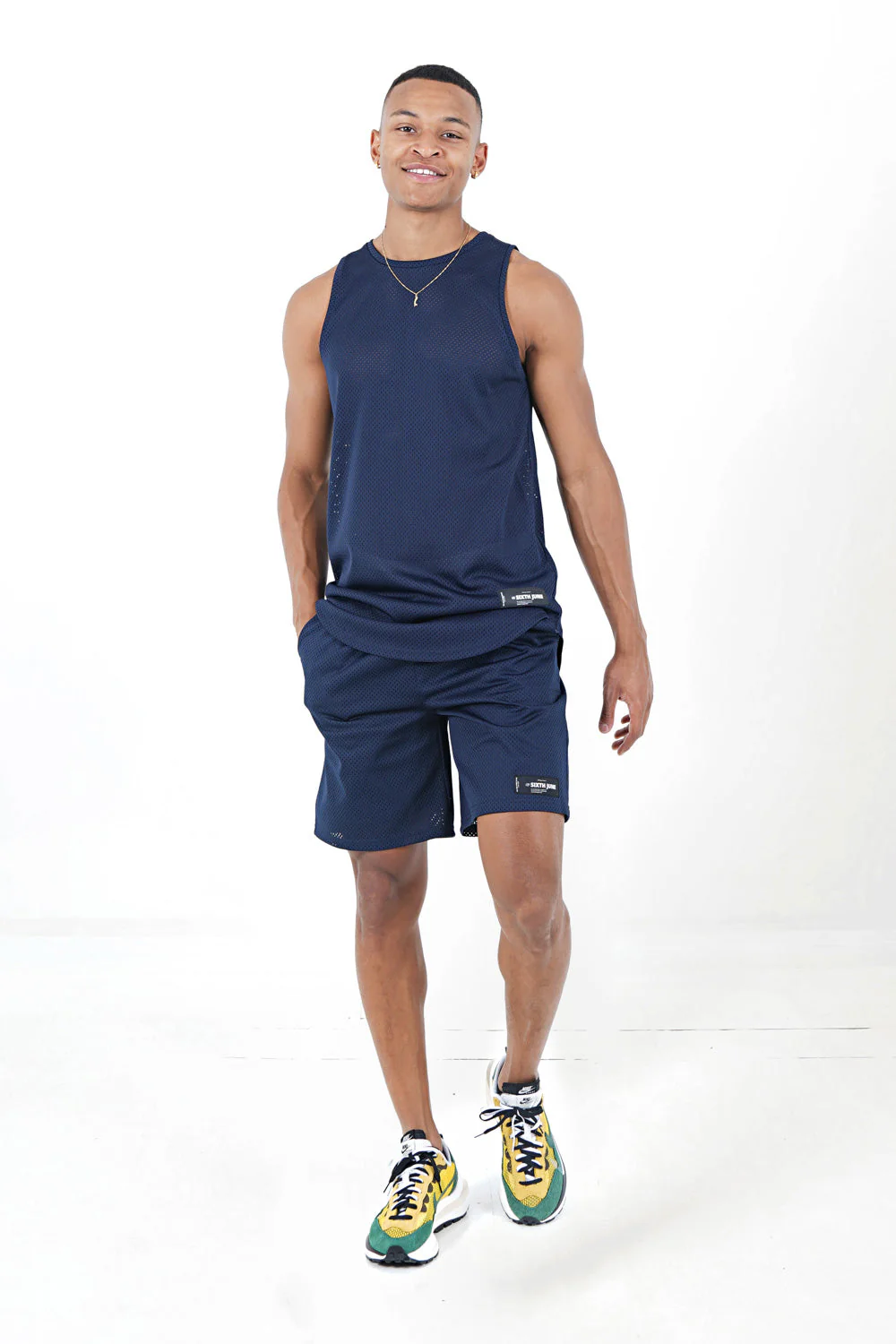 Débardeur maillot mesh Bleu foncé - Image 2