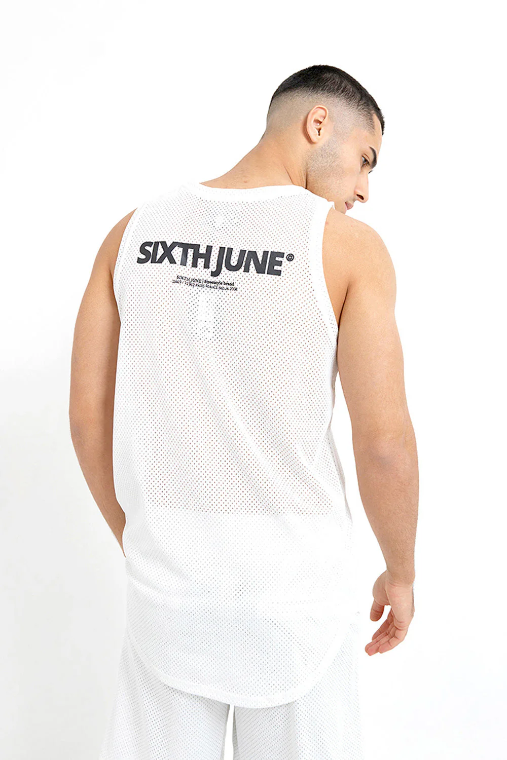 Débardeur maillot mesh Blanc - Image 4