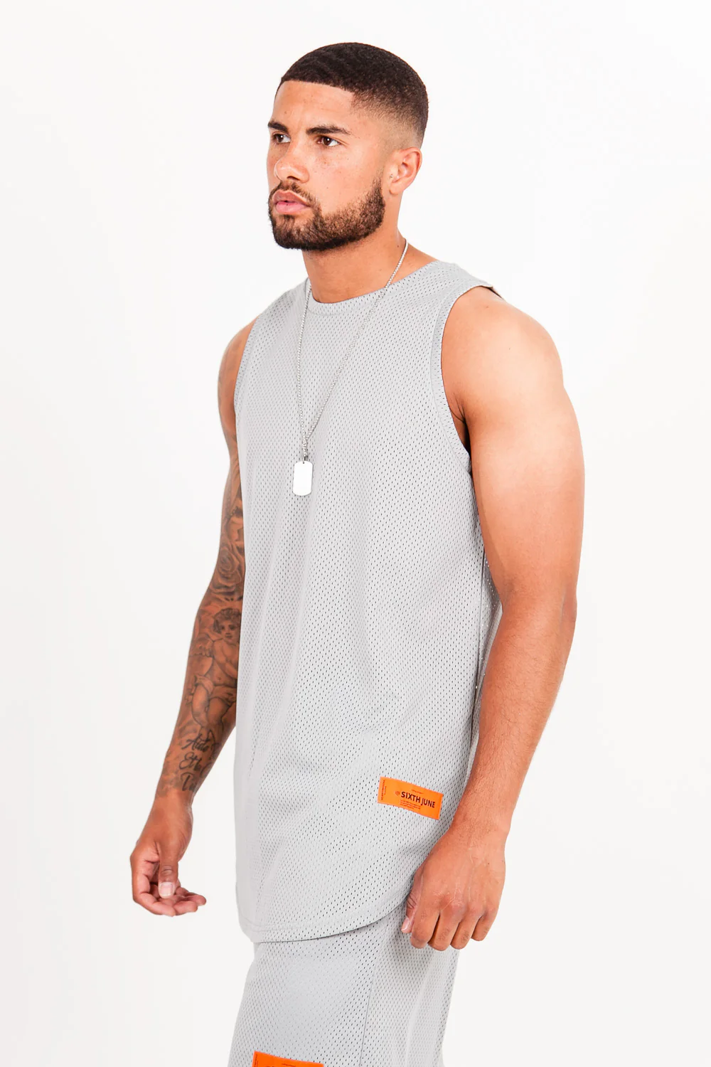 Débardeur maillot mesh Gris - Image 3