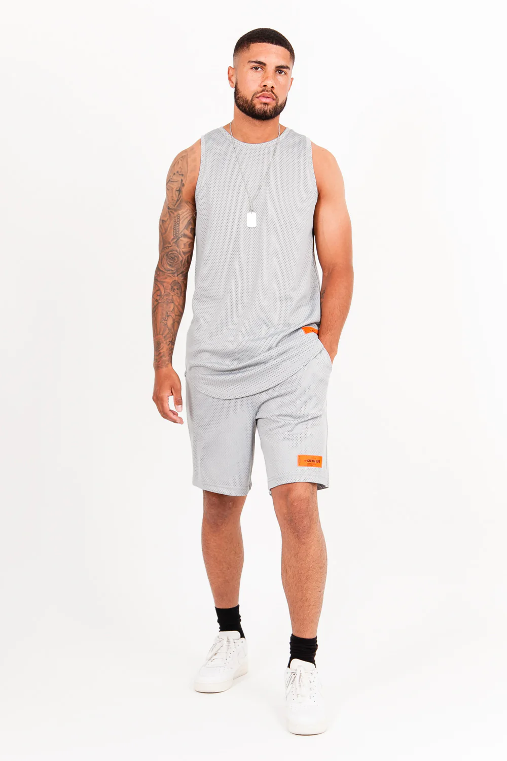 Débardeur maillot mesh Gris - Image 5