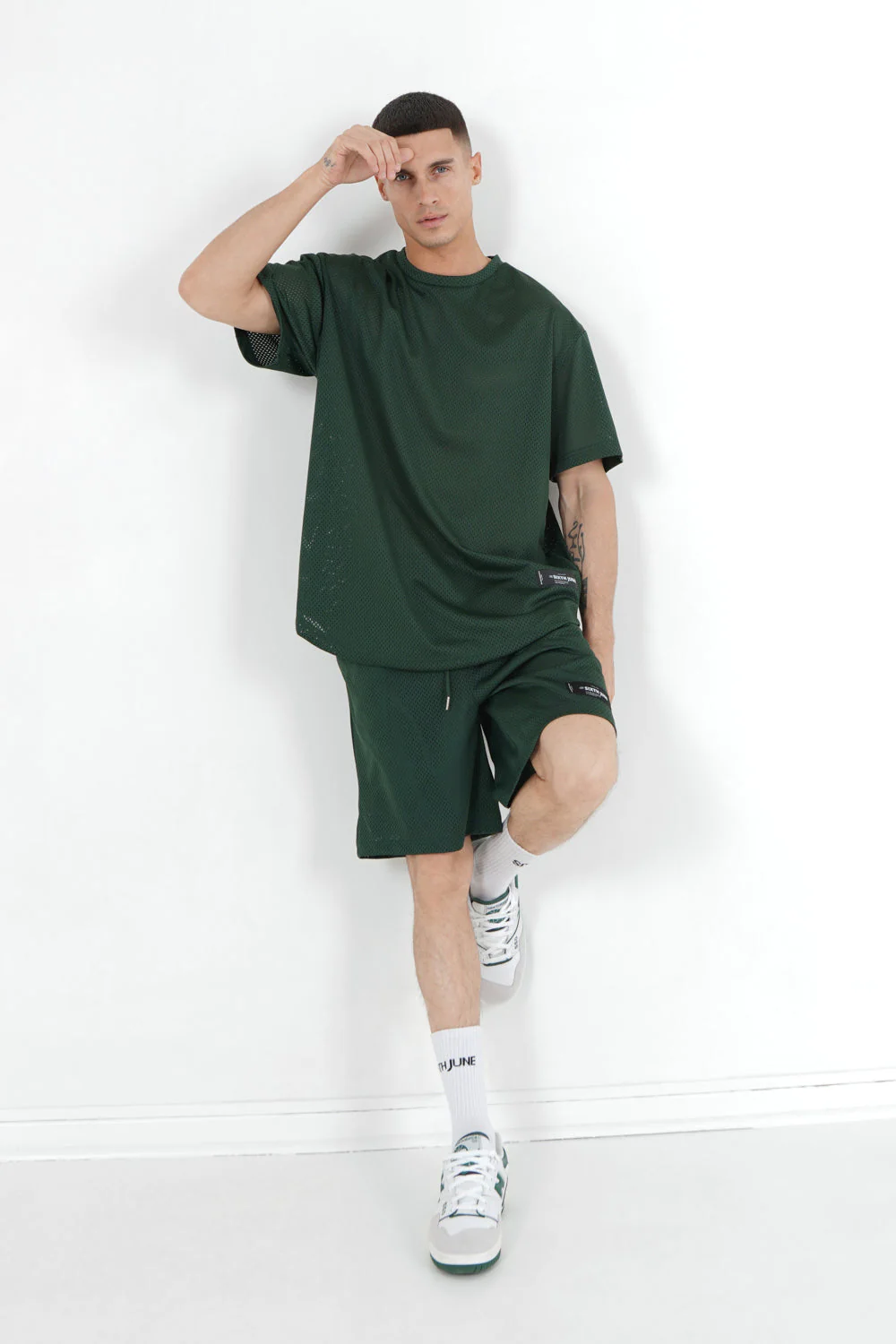 Maillot mesh logo Vert foncé - Image 2