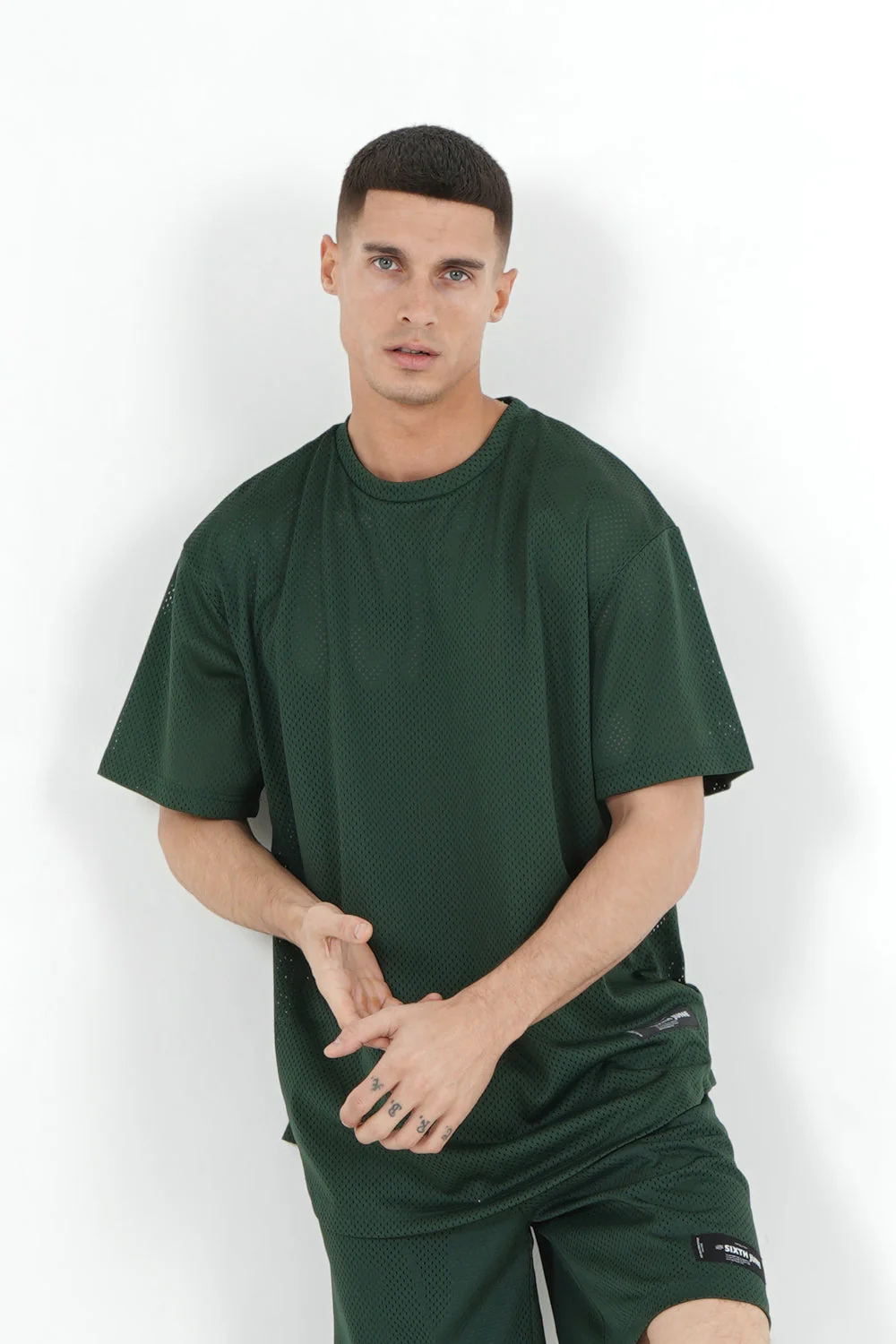Maillot mesh logo Vert foncé - Image 5