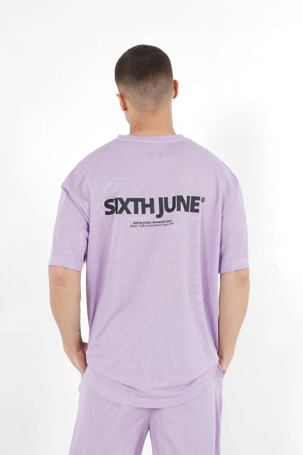 Maillot mesh logo Violet