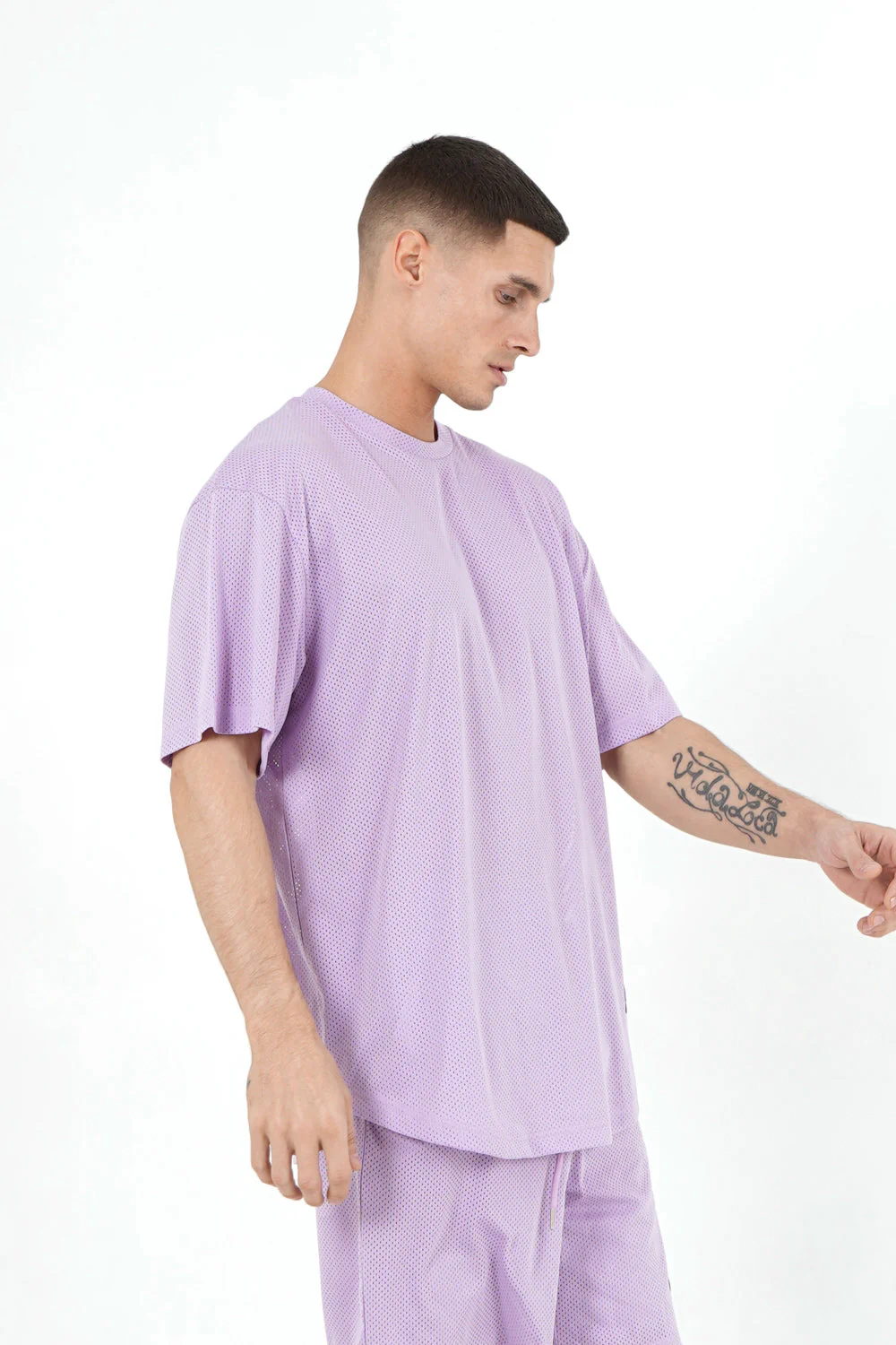Maillot mesh logo Violet - Image 4